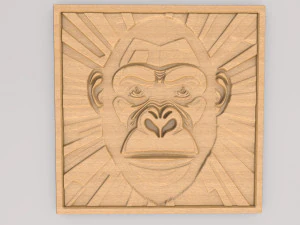 Arte della parete con pittura astratta scimmia APWA3D12 Modello di stampa 3D