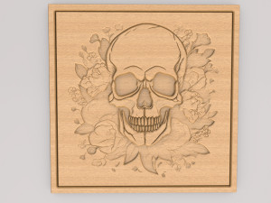 Skull Abstract Painting Wall Art APWA3D11 3D-printmodel