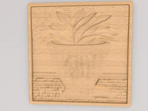 Vaso per piante Pittura astratta Wall Art APWA3D8 Modello di stampa 3D