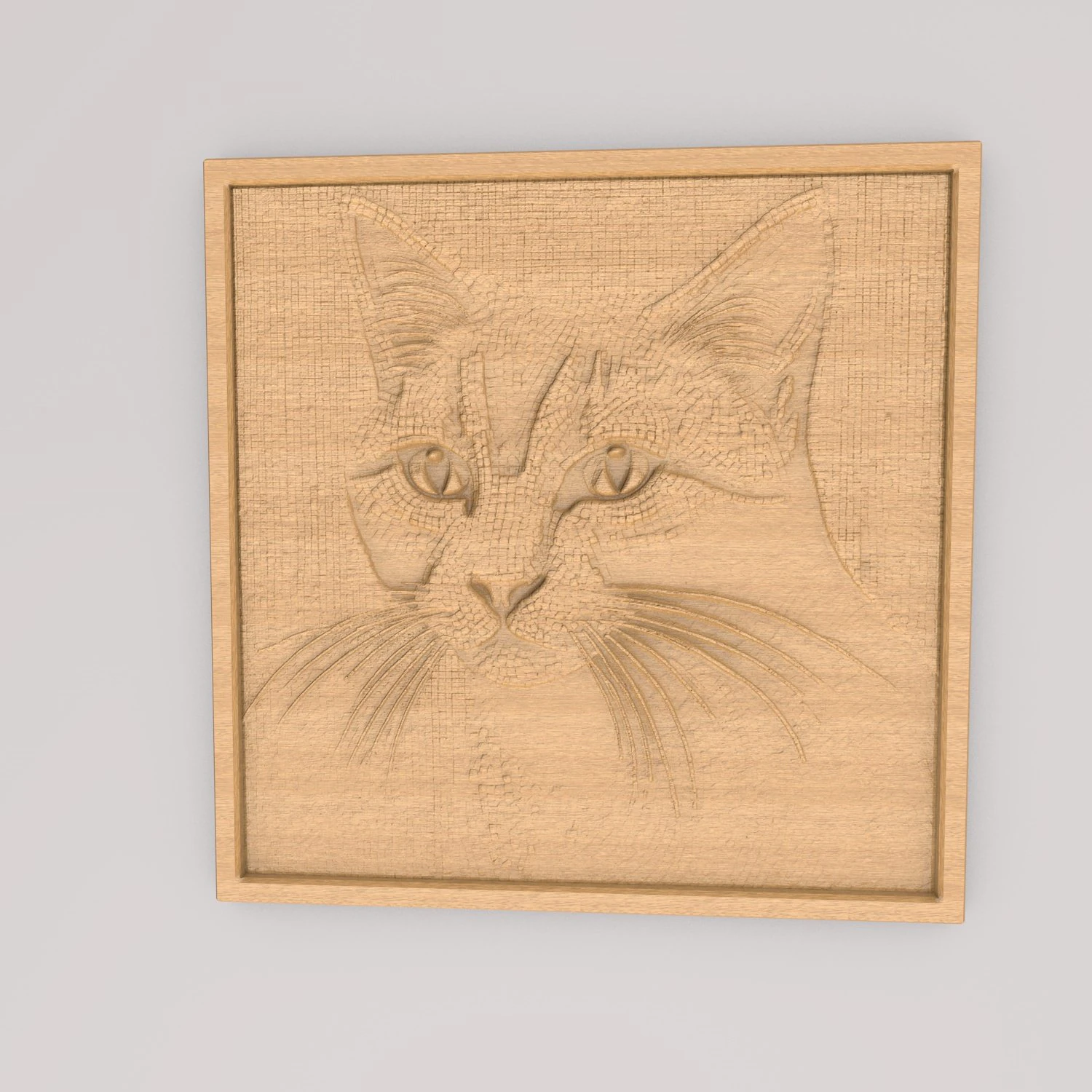 Cat Abstract Painting Wall Art APWA3D7 3D Print Model .c4d .max .obj .3ds .fbx .stl .blend 