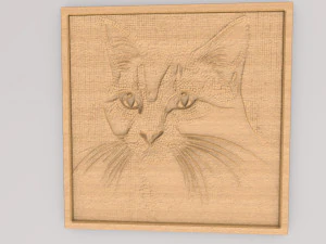 Arte della parete pittura astratta gatto APWA3D7 Modello di stampa 3D