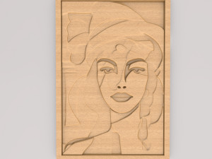 Girl Abstract Painting Wall Art APWA3D6 3D-printmodel
