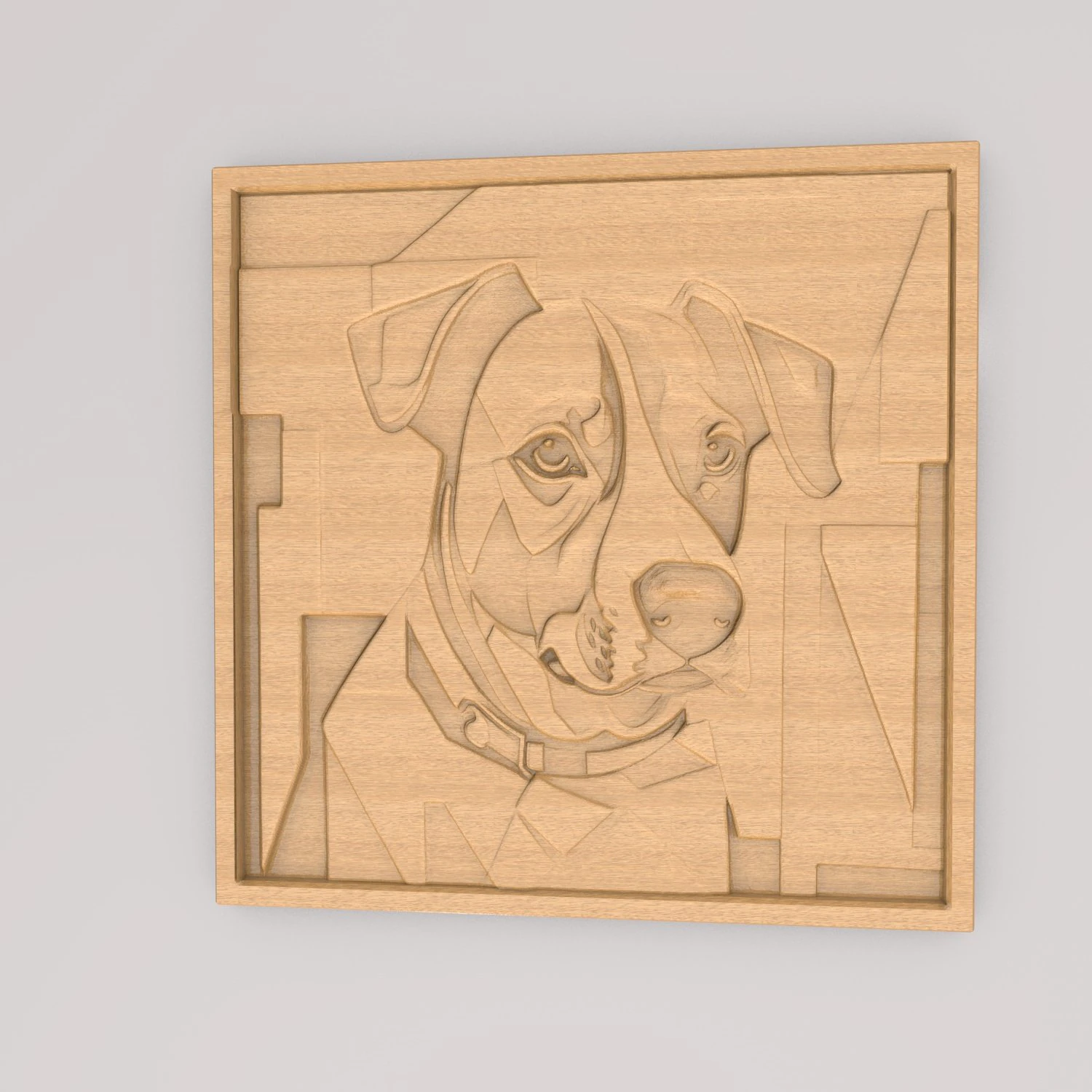 Dog Abstract Painting Wall Art APWA3D5 3D Print Model .c4d .max .obj .3ds .fbx .stl .blend 