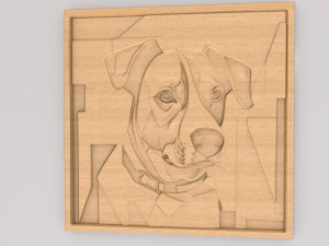 Dog Abstract Painting Wall Art APWA3D5 3D-printmodel