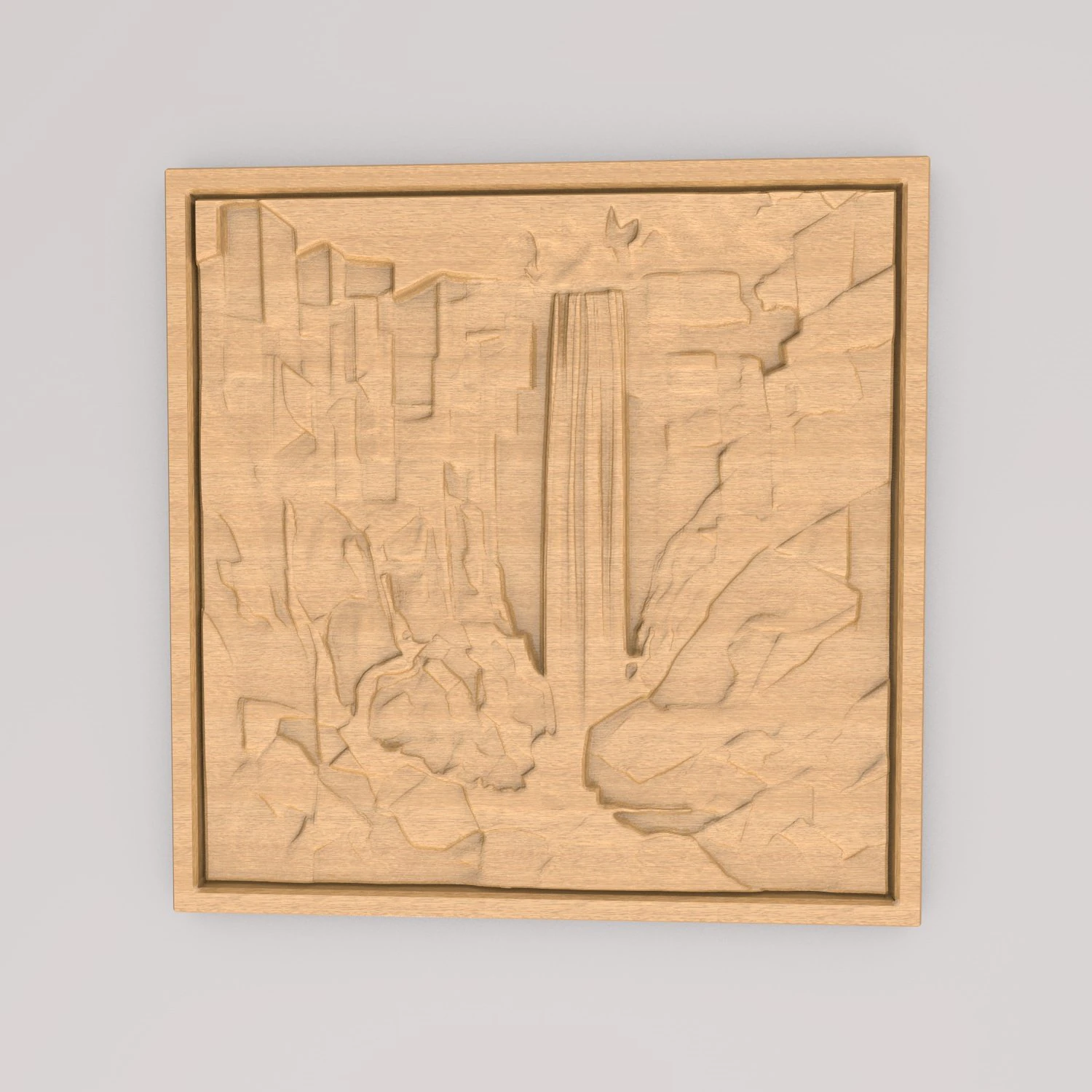 Waterfall Abstract Painting Wall Art APWA3D3 3D Print Model .c4d .max .obj .3ds .fbx .stl .blend 