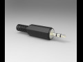 Male stereo plug 25 mm 3D Модель