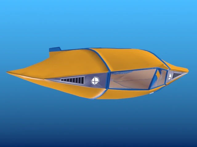 flying sub 3D Model .c4d .max .obj .3ds .fbx .stl .blend 