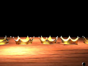 gold crowns 3D Model