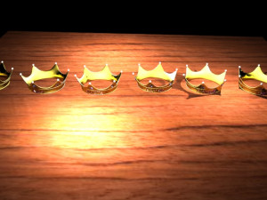gold crowns Modelo 3D