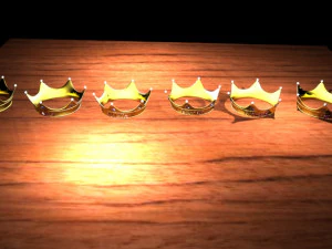 gold crowns 3D Model