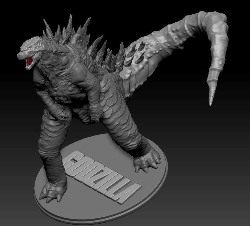 Godzilla 20cm 3D Model .c4d .max .obj .3ds .fbx .stl .blend 