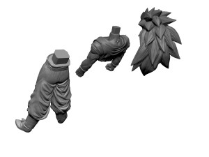 Goku Super Saiyan 3 3D print model 3D Модель