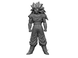 Goku Super Saiyan 3 3D print model 3D Модель