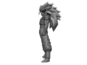 Goku Super Saiyan 3 3D print model 3D Модель