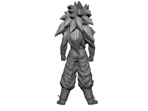 Goku Super Saiyan 3 3D print model 3D Модель