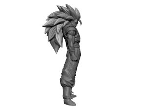 Goku Super Saiyan 3 3D print model 3D Модель
