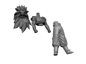 Goku Super Saiyan 3 3D print model 3D Модель