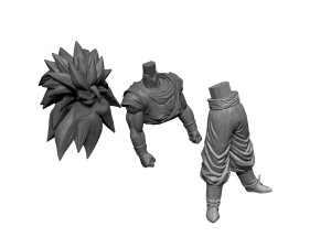 Goku Super Saiyan 3 3D print model 3D Модель