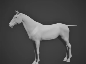 високий полі кінь 3D Модель