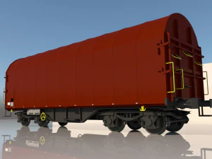 wagon towarowy Model 3D