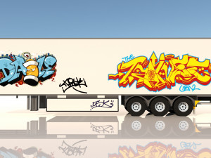 3d graffiti trailer model 3D 模型