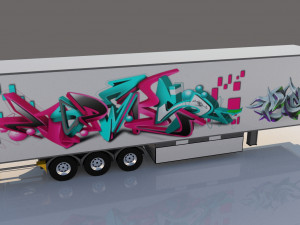 3d graffiti trailer model 3D 模型