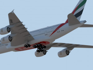 3d emirates airlines a380-861 3D 모델