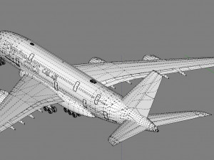 3d emirates airlines a380-861 3D 모델