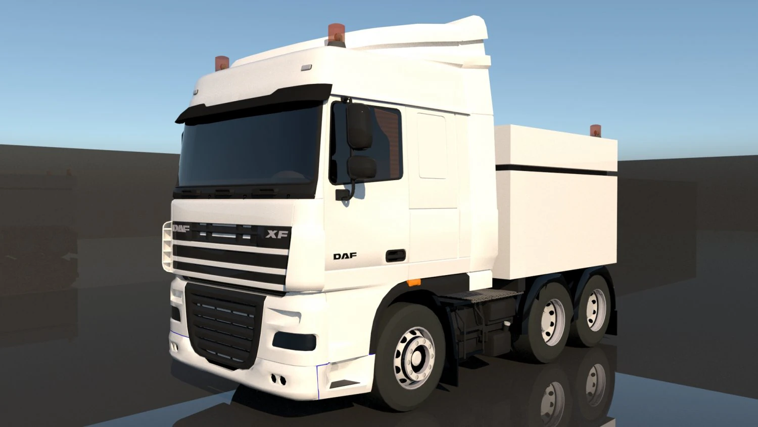 daf fx mammoet 3D Model .c4d .max .obj .3ds .fbx .stl .blend