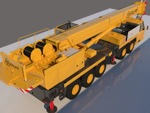 3d crane truck 3D Model