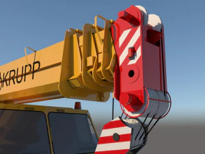 3d crane truck 3D Model