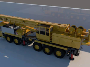 3d crane truck 3D Model