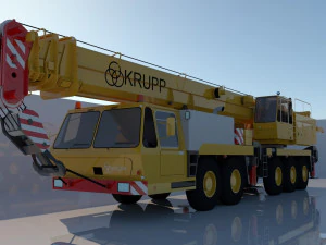3d crane truck 3D Model
