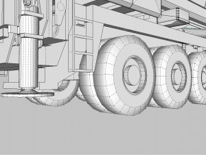 3d crane truck 3D 模型