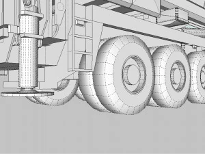 3d crane truck 3D Model