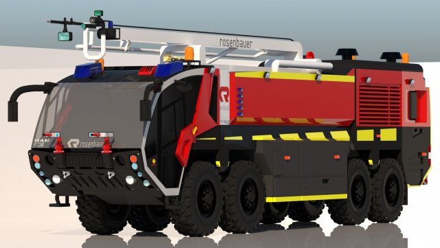 3d firetruck airport 2 Modelo 3D .c4d .max .obj .3ds .fbx .stl .blend 