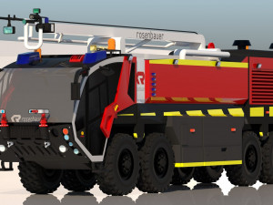 3d firetruck airport 2 3D Model