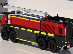 3d firetruck airport 2 Modelo 3D
