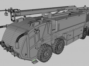3d firetruck airport 2 Modelo 3D