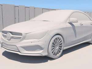 mercedes benz cla45 amg 2019 3D Model