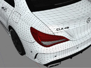 mercedes benz cla45 amg 2019 3D Model