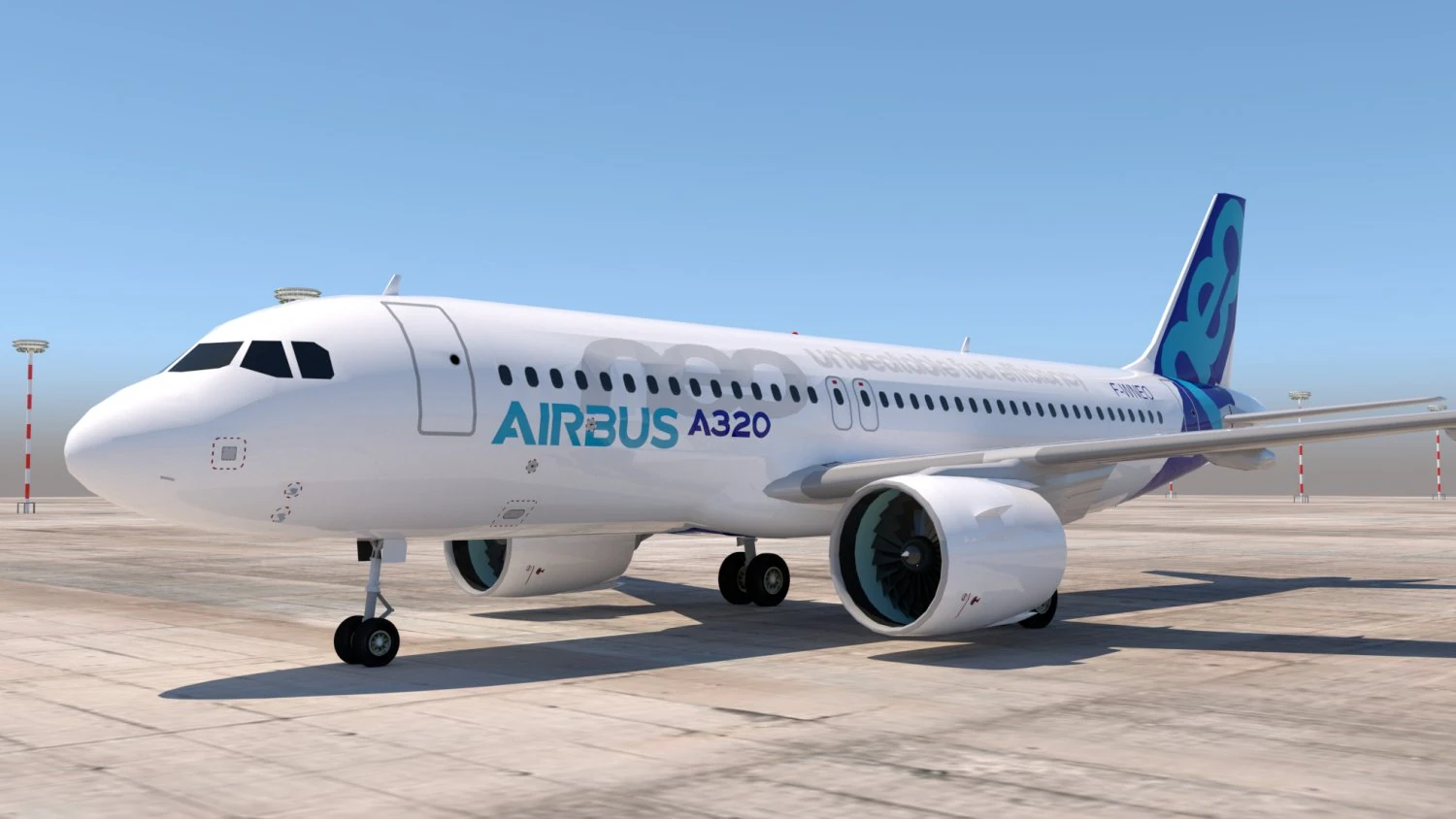 airbus a320 neo 3d 3D Model .c4d .max .obj .3ds .fbx .stl .blend 