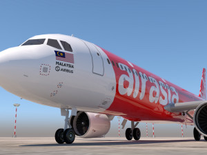 3d airasia a321 neo 3Dモデル