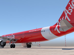 3d airasia a321 neo 3Dモデル