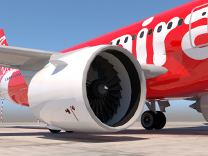 3d airasia a321 neo 3Dモデル