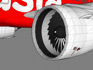 3d airasia a321 neo 3Dモデル