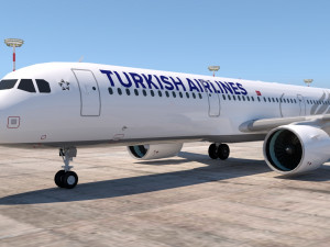 3d turkish airlines a321 neo 3D Model