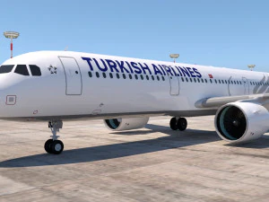 3d companhias a&eacute;reas turcas a321 neo Modelo 3D