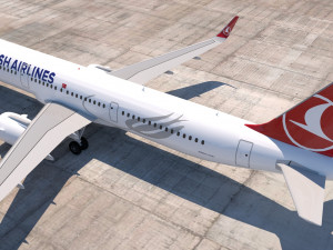 3d turkish airlines a321 neo 3D Model