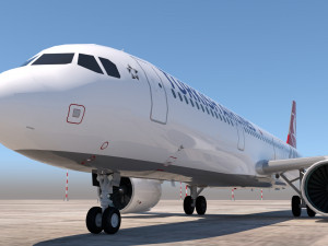 3d turkish airlines a321 neo 3D Model